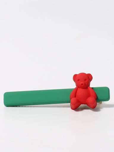 Red bear 20x65mm Plastic Cute Bear Hair Pin/Multi-color optional