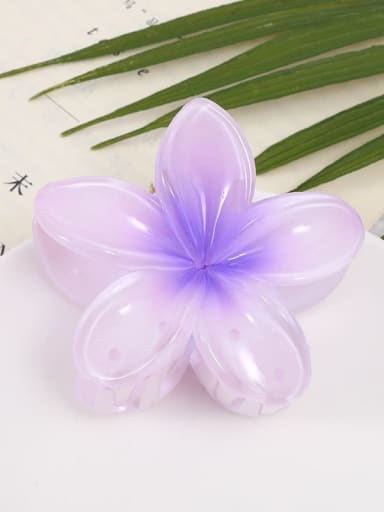 Purple flowers Acrylic Hair Barrette flower within 8 colors