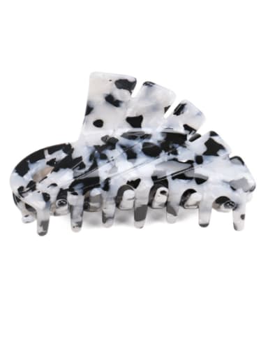 Black and white pattern Cellulose Acetate Minimalist Geometric Jaw Hair Claw