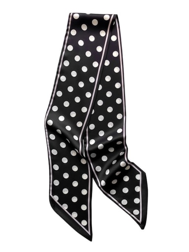 custom Work Women Spring Polyester Polka Dot 140*9cm  Scarves/Multi-Color Optional