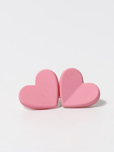 Rose powder half fold 20x40mm Plastic Cute Heart Hair Barrette/Multi-color optional