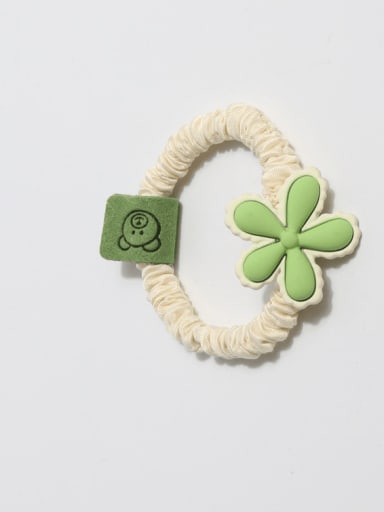 Green Petals Plastic Cute Bowknot Alloy Hair Rope