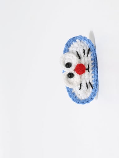 Blue and White Dingdang Cat Polyester Cute Animal Hair Barrette