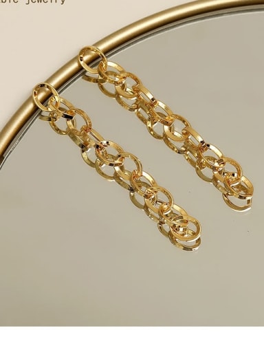 Copper Alloy Gold Geometric Trend Ear Chain Trend Korean Fashion Earring