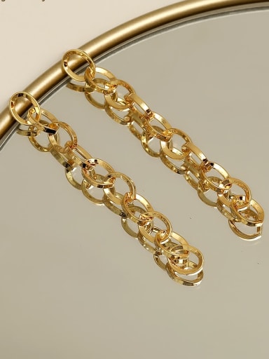 custom Copper Alloy Gold Geometric Trend Ear Chain Trend Korean Fashion Earring