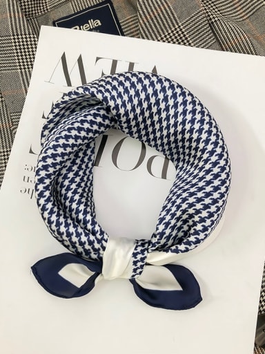 Women Spring Polyester Plaid 70*70cm Square Scarf