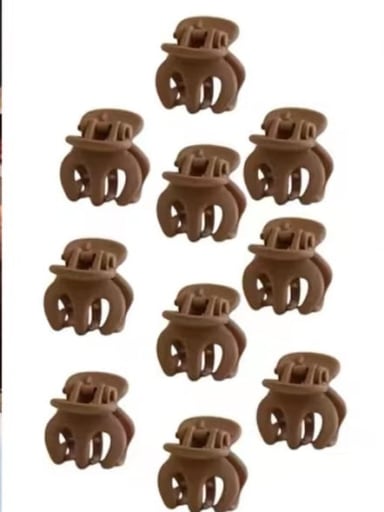 10 small coffee Acrylic Cute Simple and cute bangs clip frosted Jaw Hair Claw