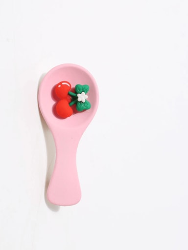 Cherry spoon hairpin 26x64mm Plastic Cute cartoon cute funny character spoon Hair Barrette