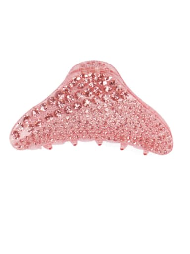 Pink Acrylic Minimalist Geometric Alloy Rhinestone Multi Color Jaw Hair Claw