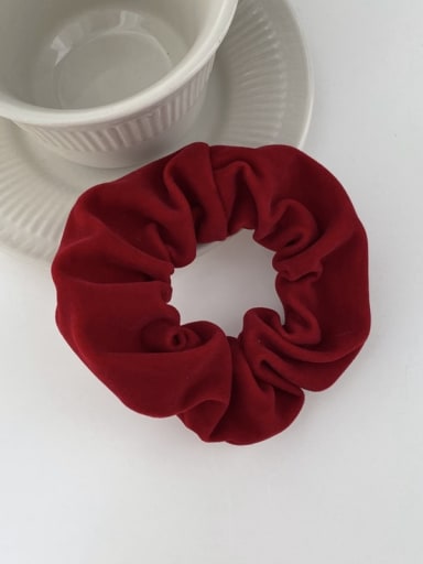 Large intestine hair circle Exquisite  velvet Bow Pearl Hair Clip/New Year Red