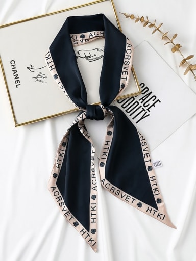 Women Spring Polyester Letter 145*15cm Square Scarf
