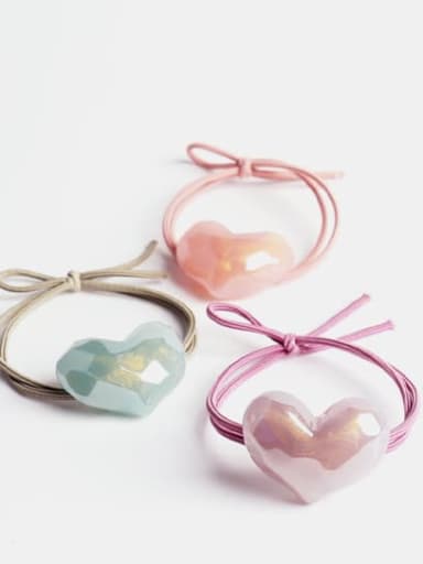 custom Plastic  Heart Resin Multi Color Hair Rope