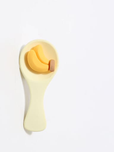 Banana spoon hairpin 26x64mm Plastic Cute cartoon cute funny character spoon Hair Barrette