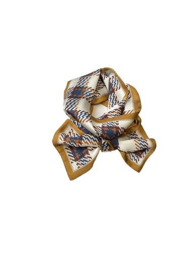 custom Women Fall Polyester Plaid  110*13cm Rectangle Scarf