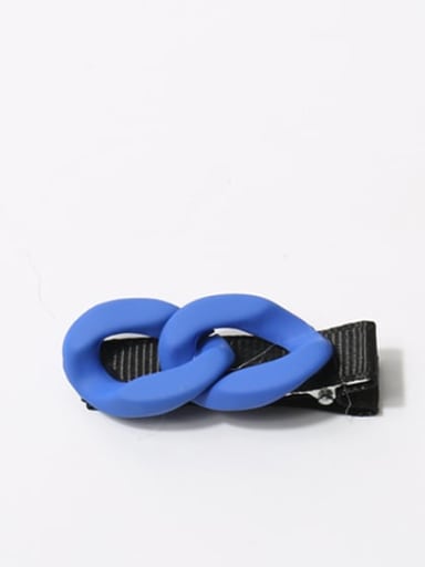 Cloth clip blue Plastic Cute chain Hair Barrette