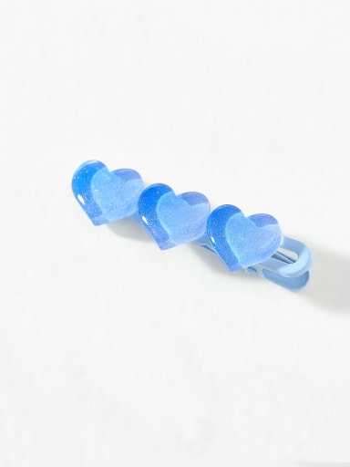 Cute Acrylic Candy Color Gradient Heart Hair Clip/Multi-Color Optional