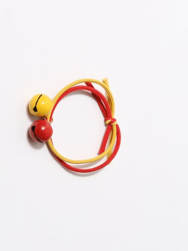 Yellow red bell hair rope Elastic rope Cute little bell Hair Rope