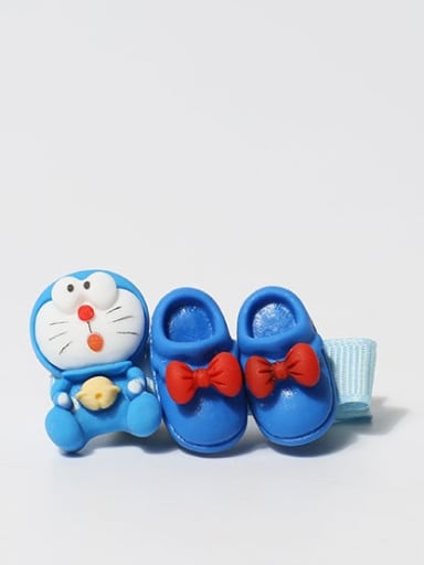 Blue jingle cat 27x50mm Plastic Cute Animal Hair Barrette