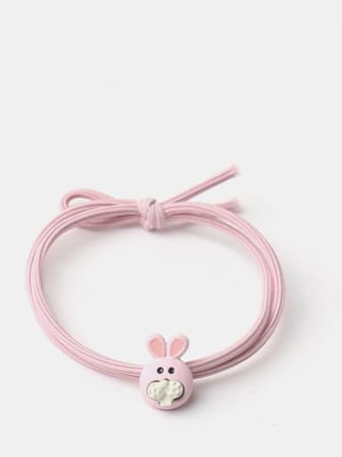 Light pink rabbit Cute Light Pink Rabbit Yellow Duckling Pink Pig Hair Rope