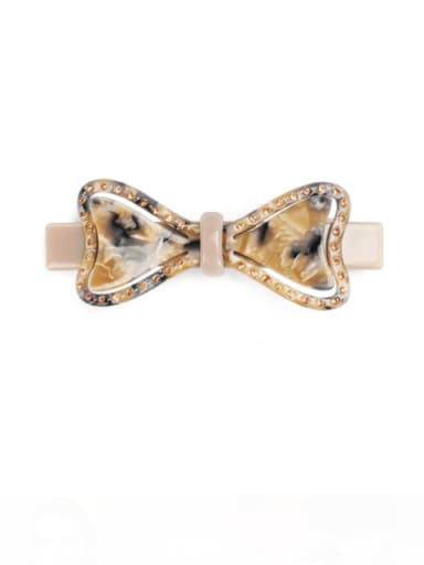 Cellulose Acetate Minimalist Bowknot Alloy Rhinestone Multi Color Hair Barrette