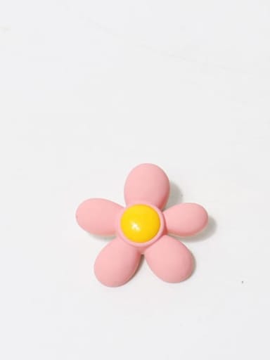 Pink flower single clip Plastic Cute Flower Hair Pin