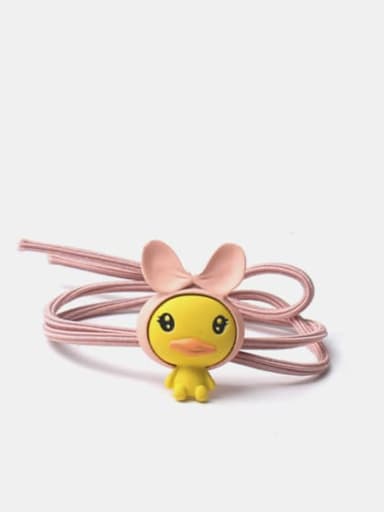 Pink rope pink hair belt duck Alloy Yellow Rope Rose Powder Hair Belt Duck