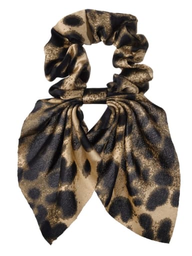 Vintage Fabric Leopard Print Scarf Swallowtail Scarf Hair Barrette/Multi-Color Optional