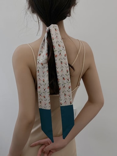 Women Spring Polyester Plaid 5*108cm Headscarf