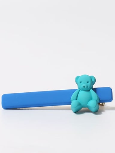 Lake blue bear 20x65mm Plastic Cute Bear Hair Pin/Multi-color optional
