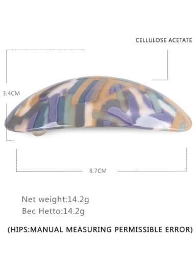 camouflage Alloy Cellulose Acetate Minimalist Geometric  Multi Color Hair Barrette