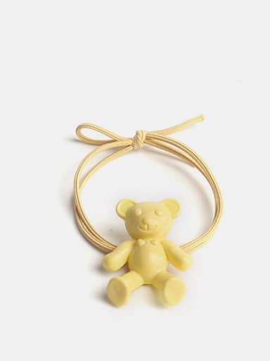 yellow Cute fluorescent color bear Hair Rope