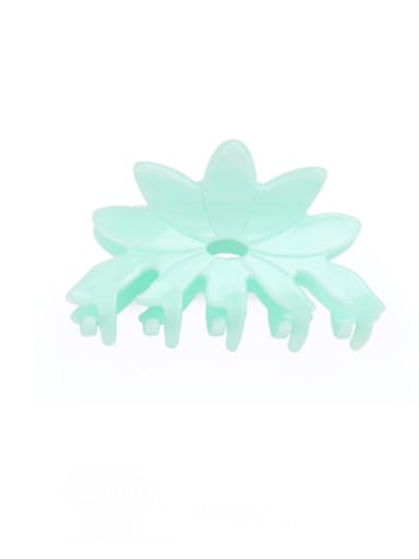Solid green Cellulose Acetate Minimalist Flower Multi Color Jaw Hair Claw
