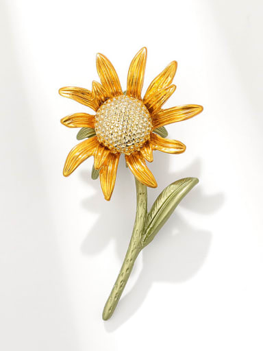 Alloy Enamel Flower Cute Brooch