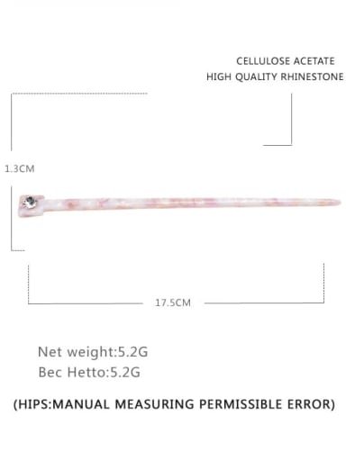 light pink Cellulose Acetate Minimalist Multi Color Hair Stick