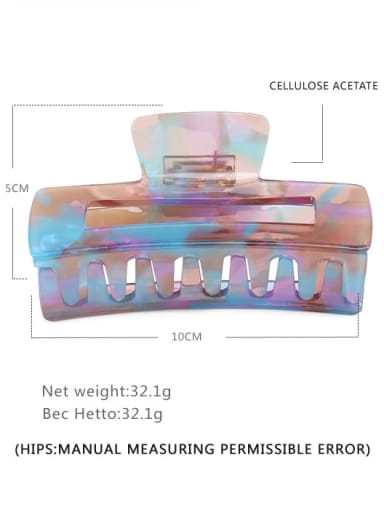Magic blue purple Cellulose Acetate Minimalist Geometric Multi Color Jaw Hair Claw