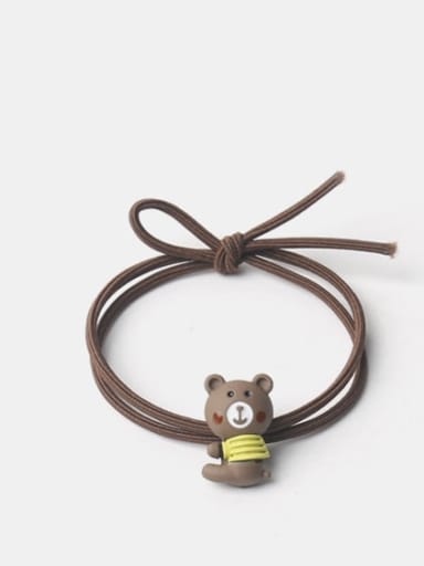 Elastic rope Cute Bear Alloy Hair Rope