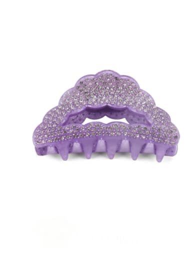 Purple +White Acrylic Minimalist Geometric Alloy Rhinestone Multi Color Jaw Hair Claw