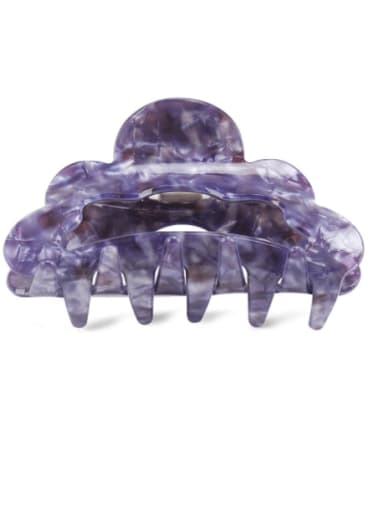 Broken flower purple Alloy PVC Minimalist Geometric Multi Color Jaw Hair Claw