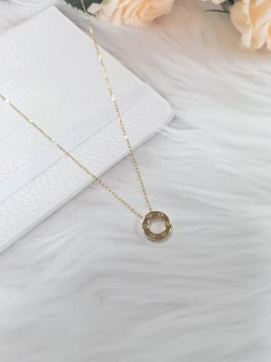 custom 925 Sterling Silver Round Dainty Initials Necklace