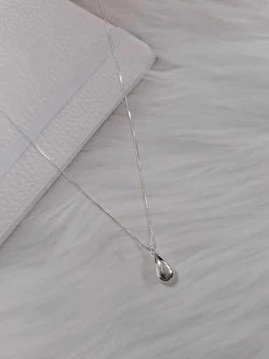 custom 925 Sterling Silver Water Drop Dainty Locket Necklace
