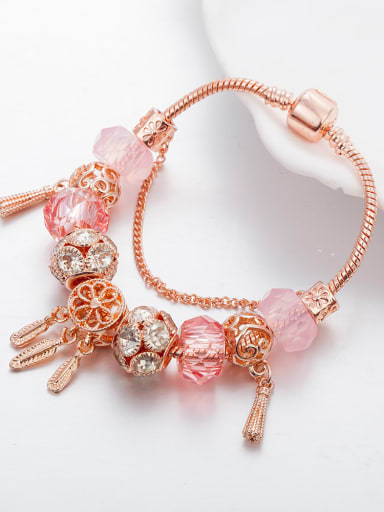 custom Copper Alloy Crystal Irregular Trend Charm Bracelet