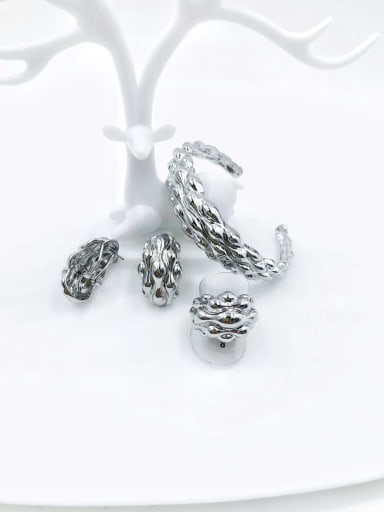 Zinc Alloy Trend Irregular Ring Earring And Bracelet Set