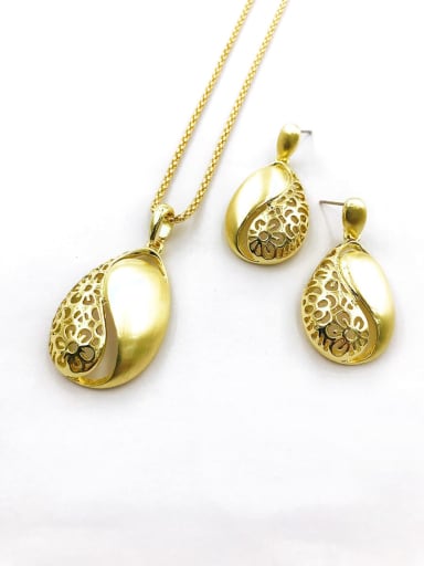 custom Classic Water Drop Zinc Alloy Earring and Necklace Set