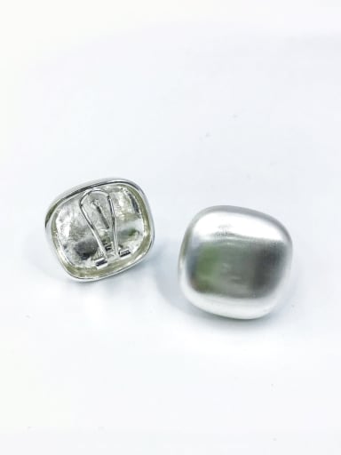 Imitation rhodium Zinc Alloy Square Minimalist Clip Earring
