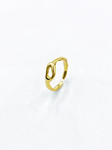 Gold Brass Irregular Trend Band Ring