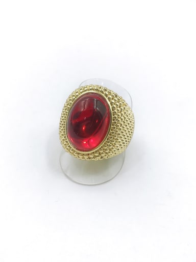 custom Zinc Alloy Resin Red Oval Classic Band Ring