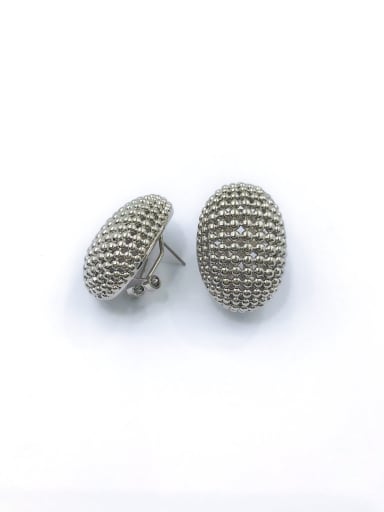 Brass Oval Minimalist Clip Earring