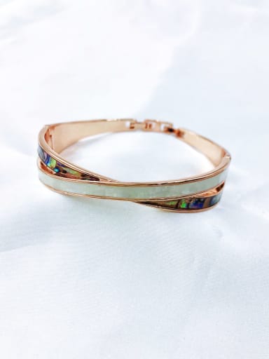 custom Zinc Alloy Shell Multi Color Minimalist Band Bangle