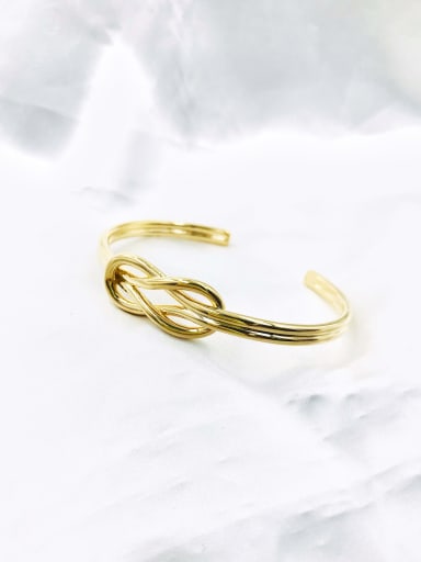 Gold Brass Minimalist Cuff Bangle