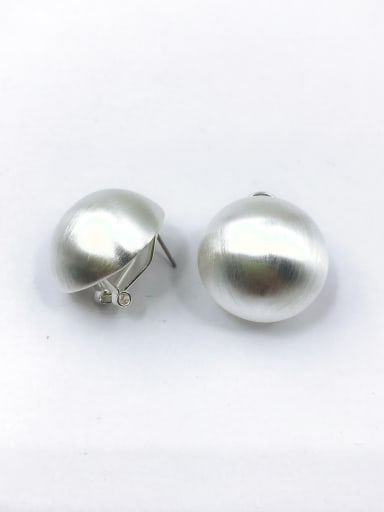 imitation rhodium Zinc Alloy Round Minimalist Clip Earring